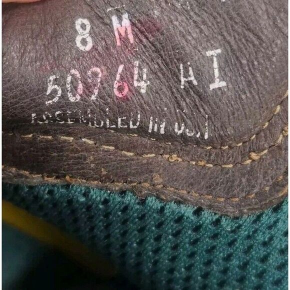 John Deere 50964 Soft Toe Leather Work Boots Men Sz 8M Brown Lace Up Made in USA main image 6